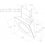 Elica OM Air 75厘米 900m³/h 智能傾斜煙囪式抽油煙機 (白色)